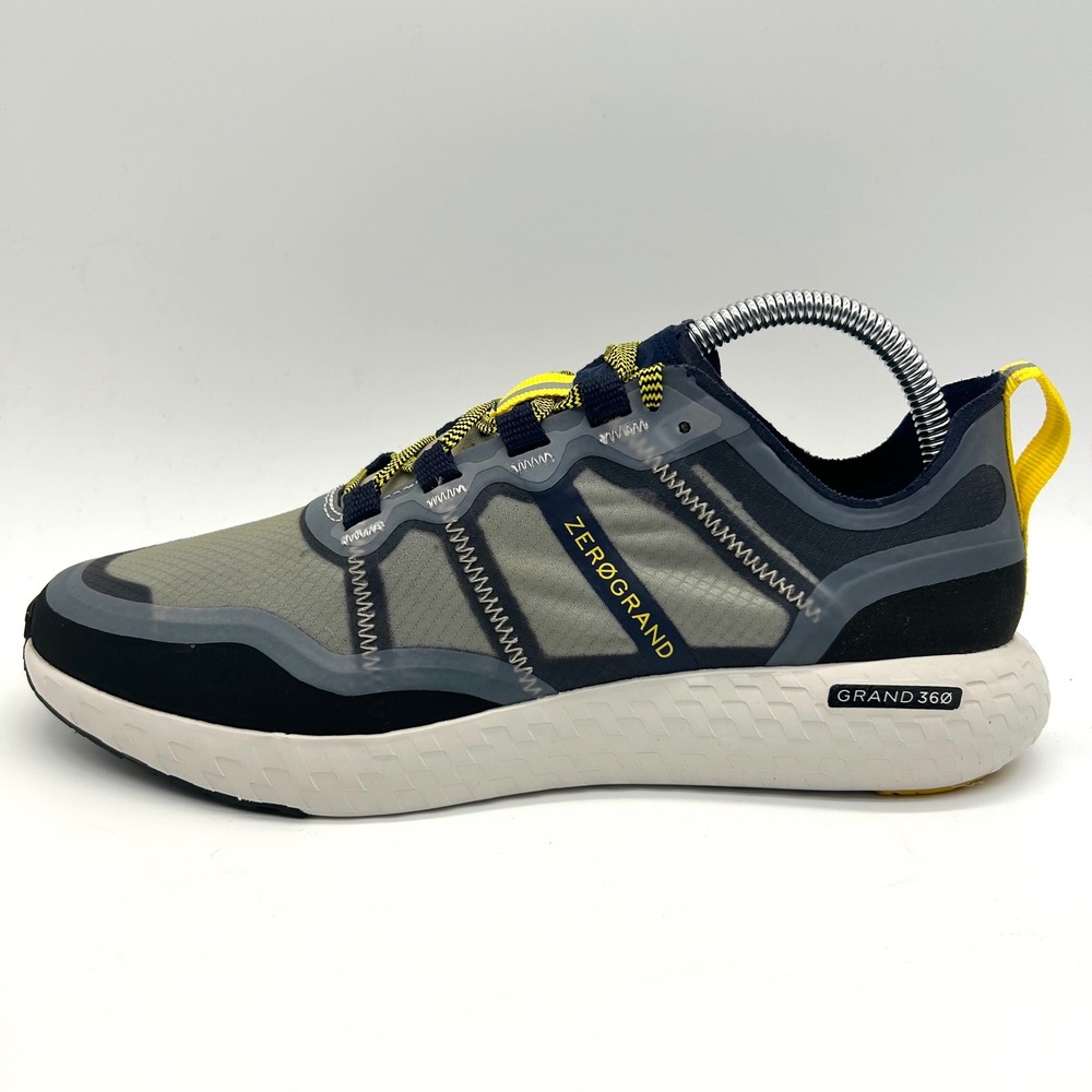 Cole Haan Zerogrand Outpace Runner Shoes Men 7 Grey Navy Yellow Running Sneakers